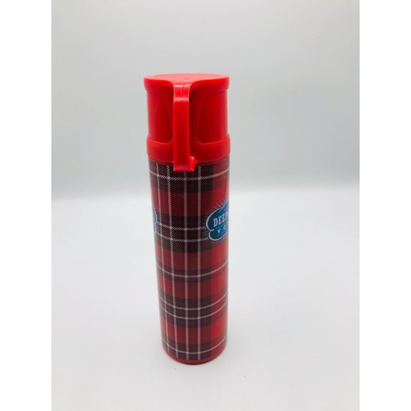 Austin’s original Deep Eddy Vodka red plaid 8 oz. thermos bottle with cup. - Picture 4 of 13